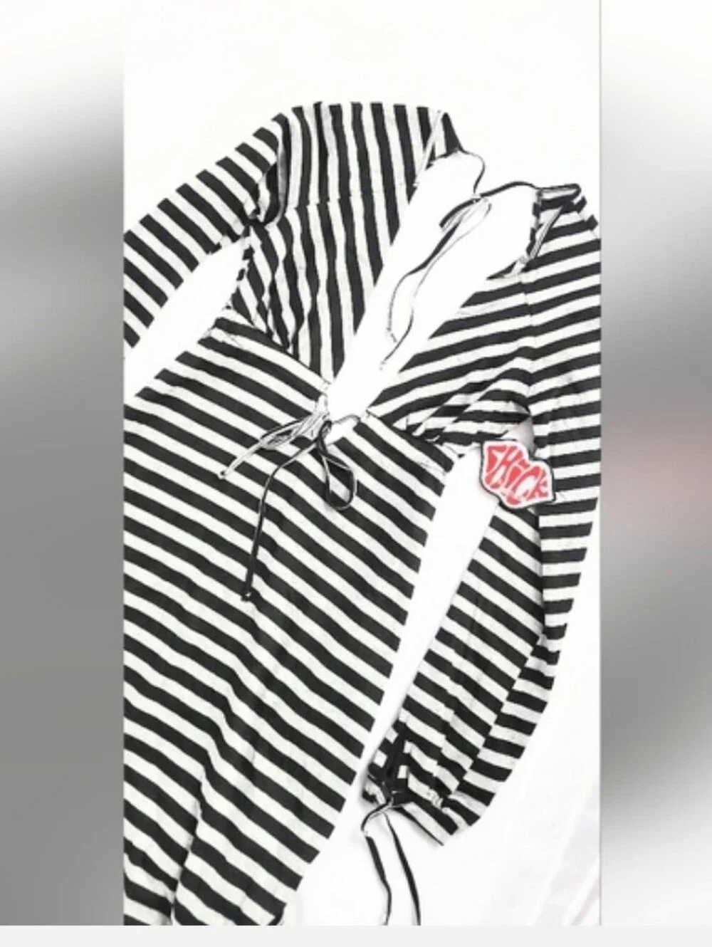 NWT!Metallic Striped Chick by Nicky Hilton Beach Swim Cover-Up Mini Dress Medium